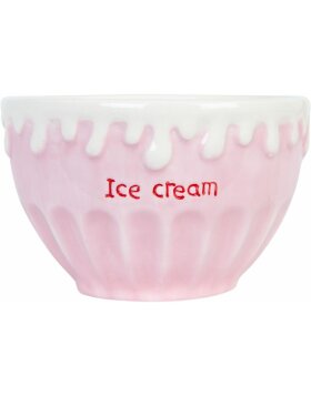 6CE0659 - ice cream cup pink/white - bowl