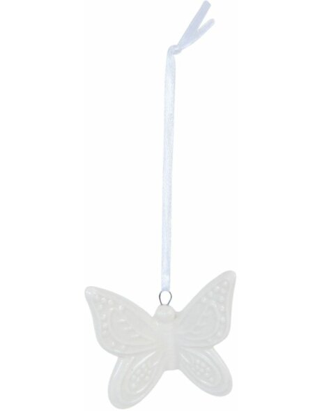 decoration hanger Butterfly - 6CE0683 Clayre Eef white