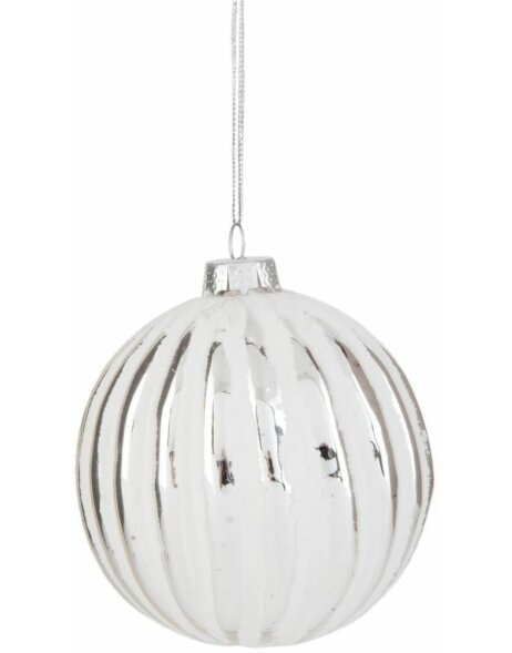 6GL1584 Clayre Eef bauble - Ball white/silver