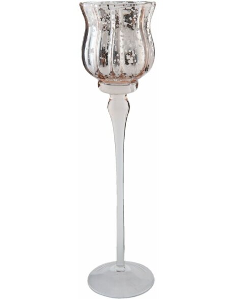 Tealight holder CANDLE - 7x30 cm transparent