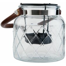 Teelichthalter HANDLE - 10x11 cm transparent