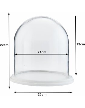 Clayre &amp; Eef Glass Bell Jar 22x23 cm Transparent -...