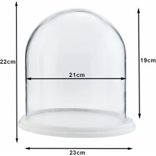 glass bell 22x23 cm - 6GL1765 Clayre Eef