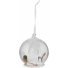 6GL1782 Clayre Eef Boule de Noël - Maison transparente