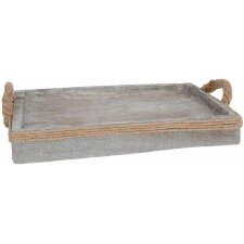 Clayre & Eef Tablett aus Holz - 44x36x6 cm