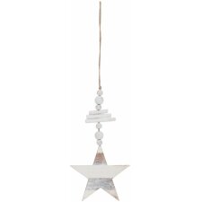 decoration hanger Star - 6H1045S Clayre Eef white/natural