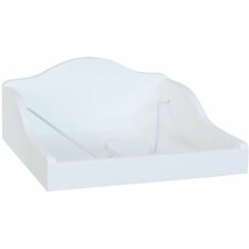Porte-serviettes en bois blanc 19x19x8 cm