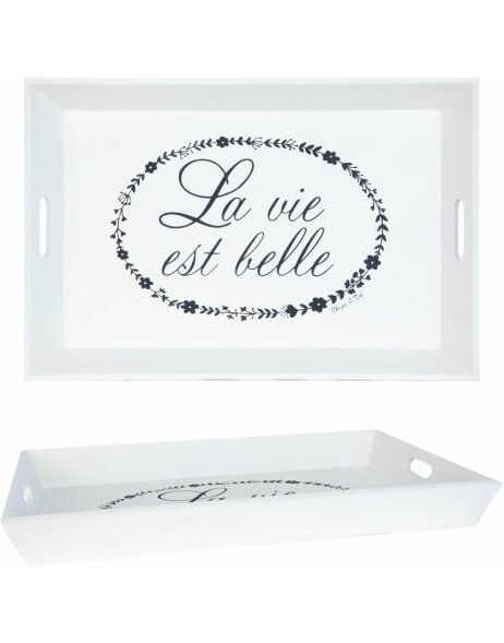 Clayre &amp; Eef tray made of wood - 60x40x6 cm