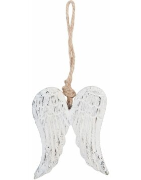 decoration hanger Wings - 6H1067S Clayre Eef white (shabby)