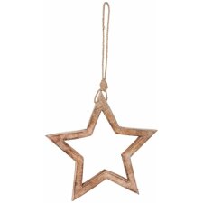 Colgante decorativo Estrella - 6H1105M Clayre Eef marrón