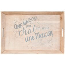 Clayre & Eef tray made of wood - 60x40x6 cm