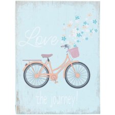 Text plate Romantic in colourful/blue - 6H1250 Clayre Eef
