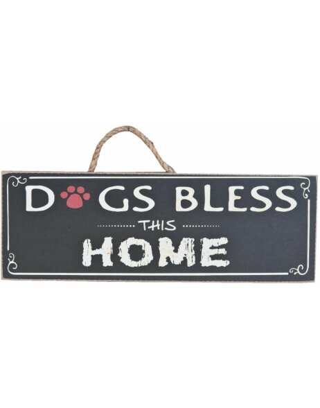 Text plate Dog in black/white - 6H1260 Clayre Eef