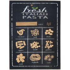 Text plate Pasta in colourful/black - 6H1331 Clayre Eef
