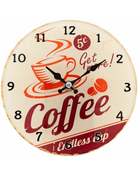 Uhr COFFEE 17x4 cm  - 6KL0384 Clayre Eef
