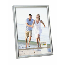 Plastic frame S011 silver 13x18 cm