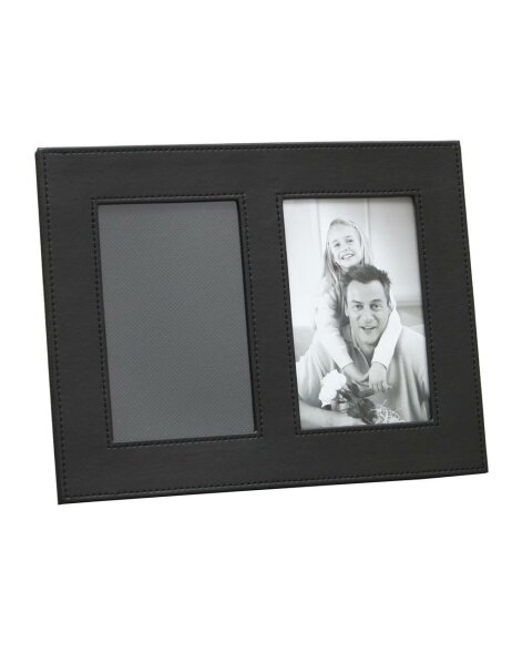 Gallery frame BANKA black leather 15x20 cm