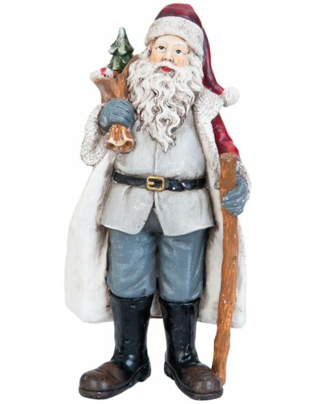 Father Christmas figure colourful - 6PR0776 Clayre Eef