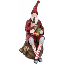 Father Christmas figure colourful - 6PR0795 Clayre Eef