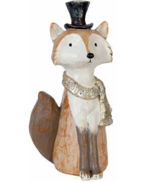 fox-decoration figure polyresin - 10x8x21 cm