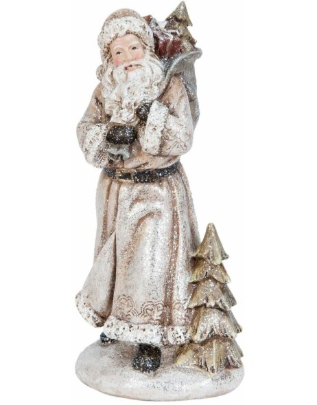 Father Christmas figure natural - 6PR0822 Clayre Eef
