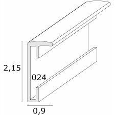 Aluminium frame Maarii 4"x6" jaded silber