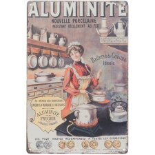 Plaque de texte Aluminite - 6Y1671 Clayre Eef multicolore