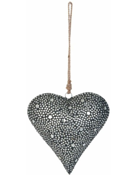 decoration hanger Heart - 6Y1872M Clayre Eef black