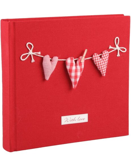 WITH LOVE album romantique &agrave; pochettes rouge 200 photos 10x15 cm