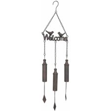 wind chimes WELCOME - 23x4x91 cm brown