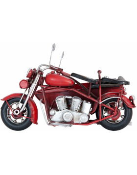 Clayre & Eef 6Y2255 Deko Mini Modell Motorrad 18x14x11 cm Rot Metall Kunststoff