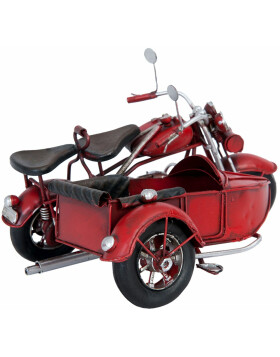 Clayre & Eef 6Y2255 Mini Maqueta Moto Decorativa 18x14x11 cm Plástico Metal Rojo