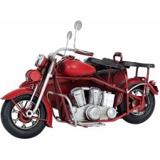 Clayre & Eef 6Y2255 Mini-modello decorativo di motocicletta 18x14x11 cm Rosso metallo plastica