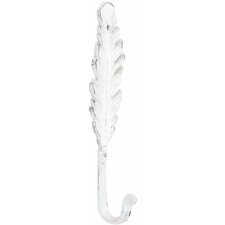 hook FEATHER - 6x5x22 cm white