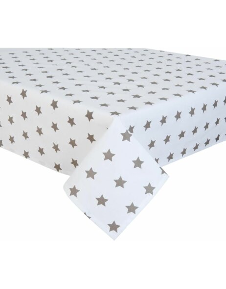 CATCH A STAR nappe 130x180 cm taupe-blanc