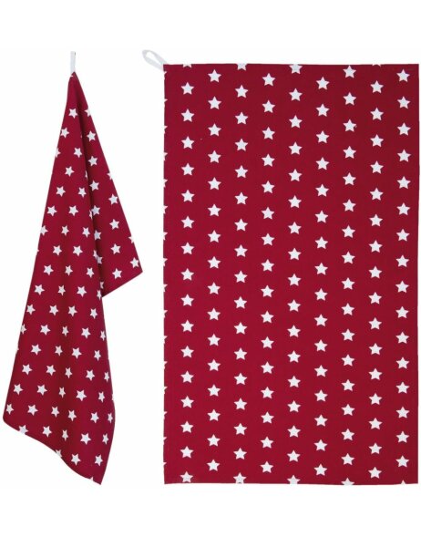 Asciugamano CATCH A STAR 50x85 cm rosso-bianco