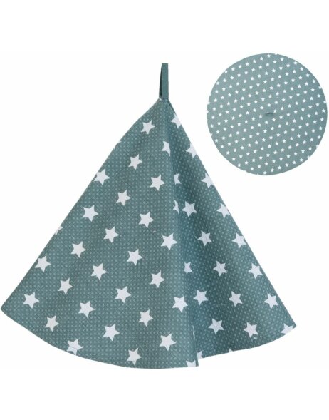 CATCH A STAR round dish towel 80 cm grey-green