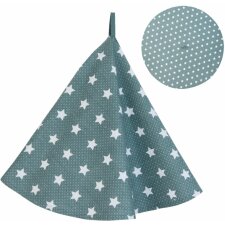 CATCH A STAR round dish towel 80 cm grey-green