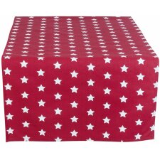 CATCH A STAR Tischläufer 50x140 cm rot-weiß