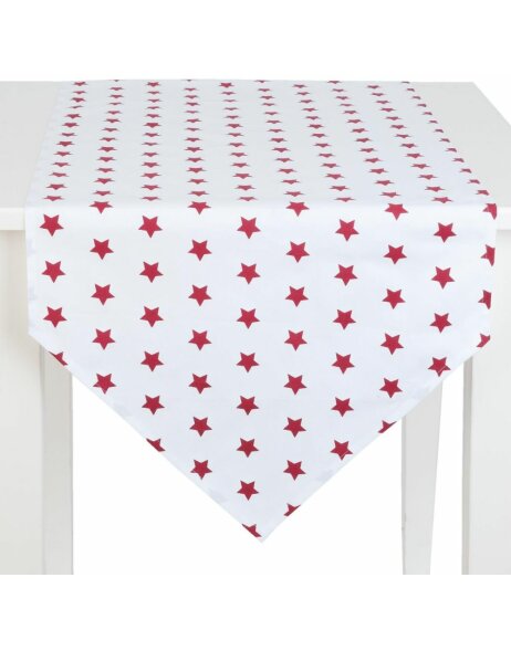 CATCH A STAR Chemin de table 50x160 cm rouge-blanc