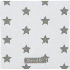 Serviettes en papier CATCH A STAR 20 pcs. 33x33 cm taupe-blanc