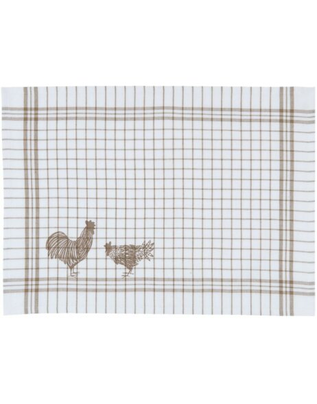 country side kip placemat 6 st. 48x33 cm in natuur