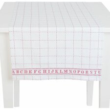 Cross Stitched Pattern Tischläufer rot 50x140 cm