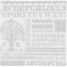 Cross Stitched Pattern paper napkins 20 p. natural/white 33x33 cm