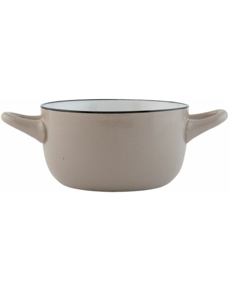bowl 16x11x6 cm - grey ENAMEL LOOK