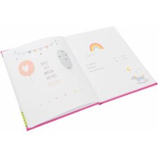 Goldbook Baby Diary Lovely pink 21x28 cm 44 ilustrowane strony