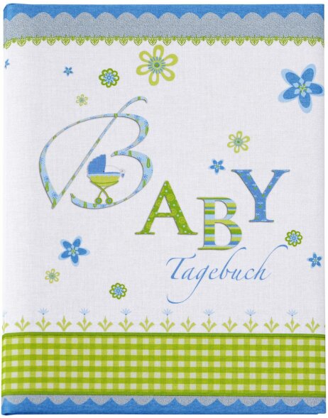 Goldbuch Babytagebuch Lovely in blau 21x28 cm 44 illustrierte Seiten