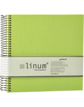 Notebook spiral bound Linum light green
