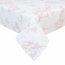 Lovely Blossom Flowers tablecloth rose/white in 150x150 cm