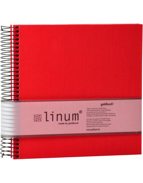 linum notitieboekje rood